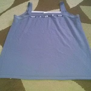 Purple with flower print tank top